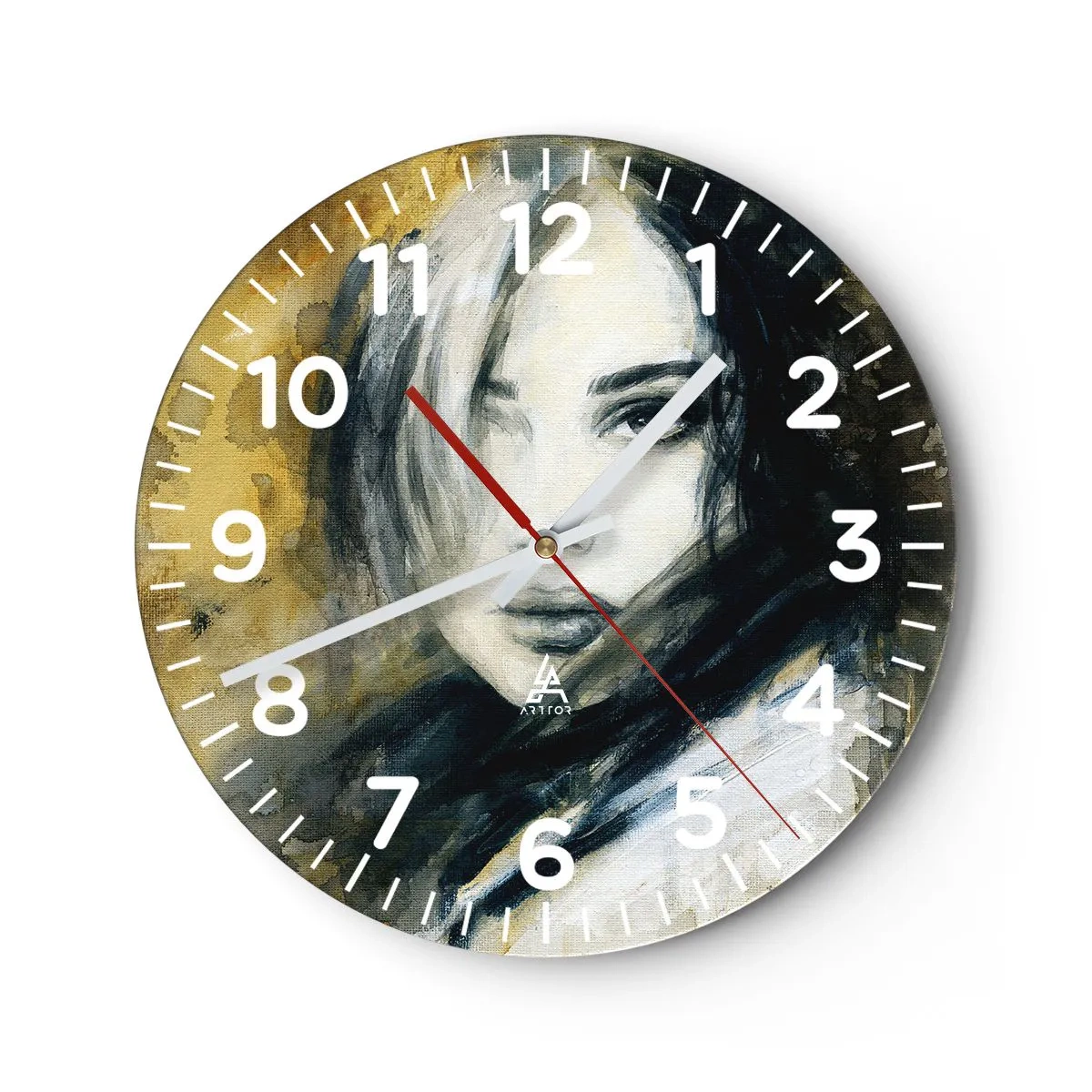 Relógio de parede - Relógio em vidro - Mais inocente ou sensual? - 40x40 cm