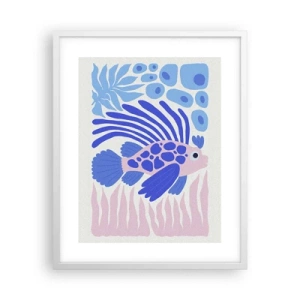 Pôster em moldura branca - Em seu elemento - 40x50 cm