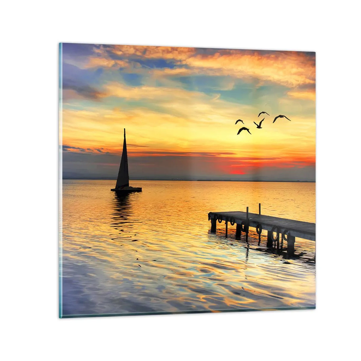 Quadro em vidro - Regressos noturnos - 30x30 cm