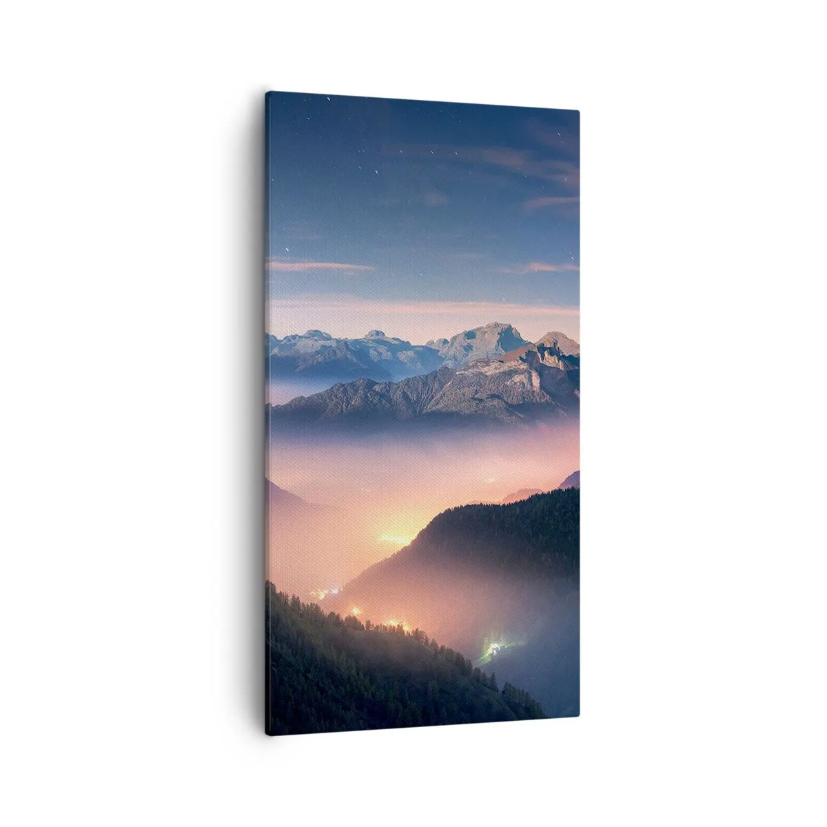 Quadro em tela - Luz nos vales - 55x100 cm
