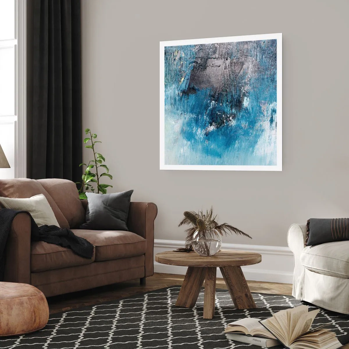 Pôster - Rapsódia em azul - 40x40 cm