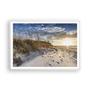 Pôster em moldura branca - Um convite para um passeio - 100x70 cm