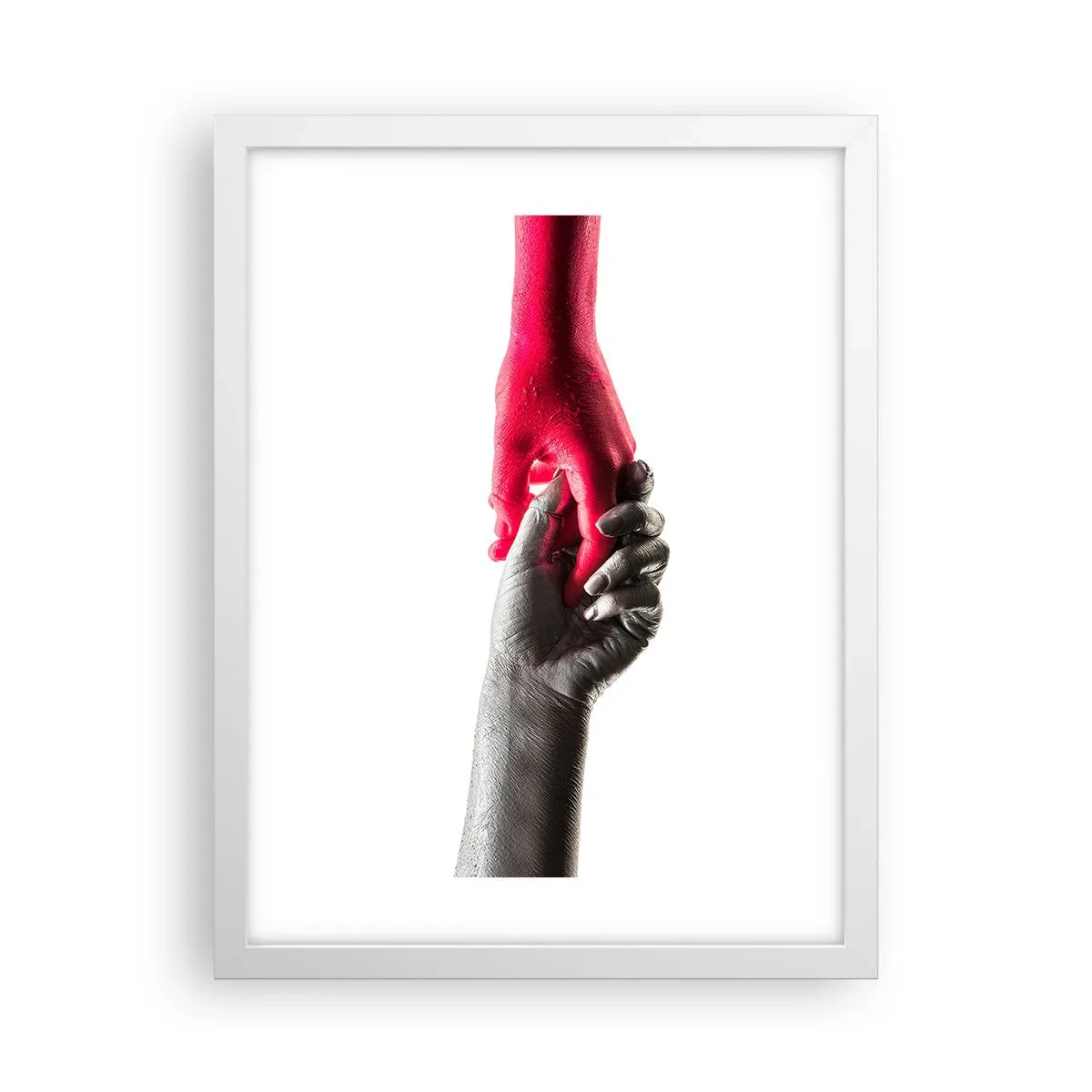 Pôster em moldura branca - Juntos, mas diferentes - 30x40 cm