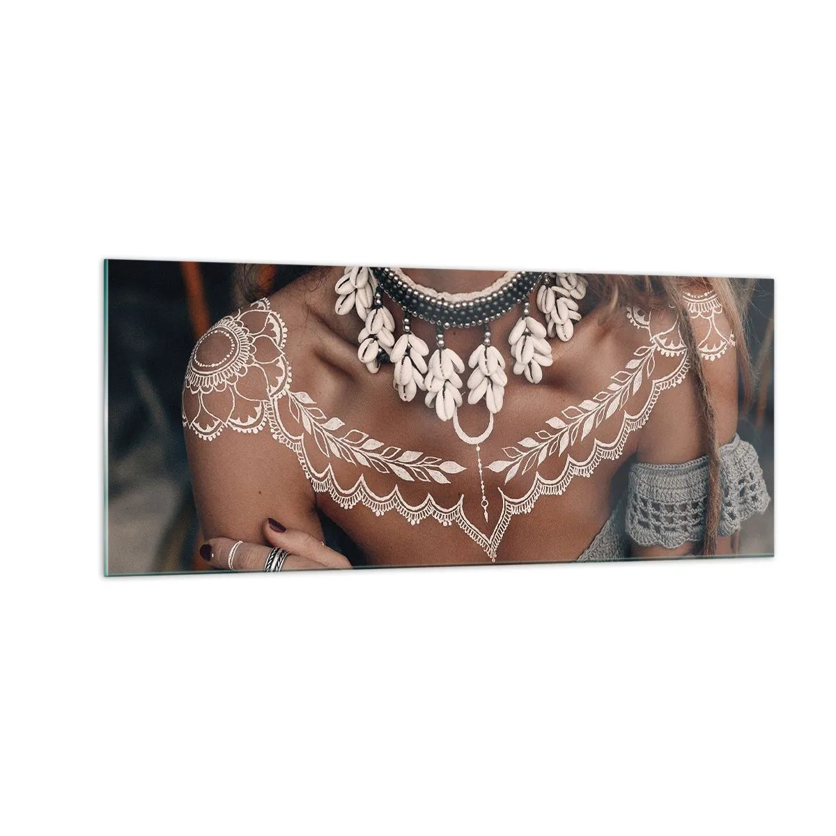 Quadro em vidro - Talismãs, rituais de feminilidade - 100x40 cm