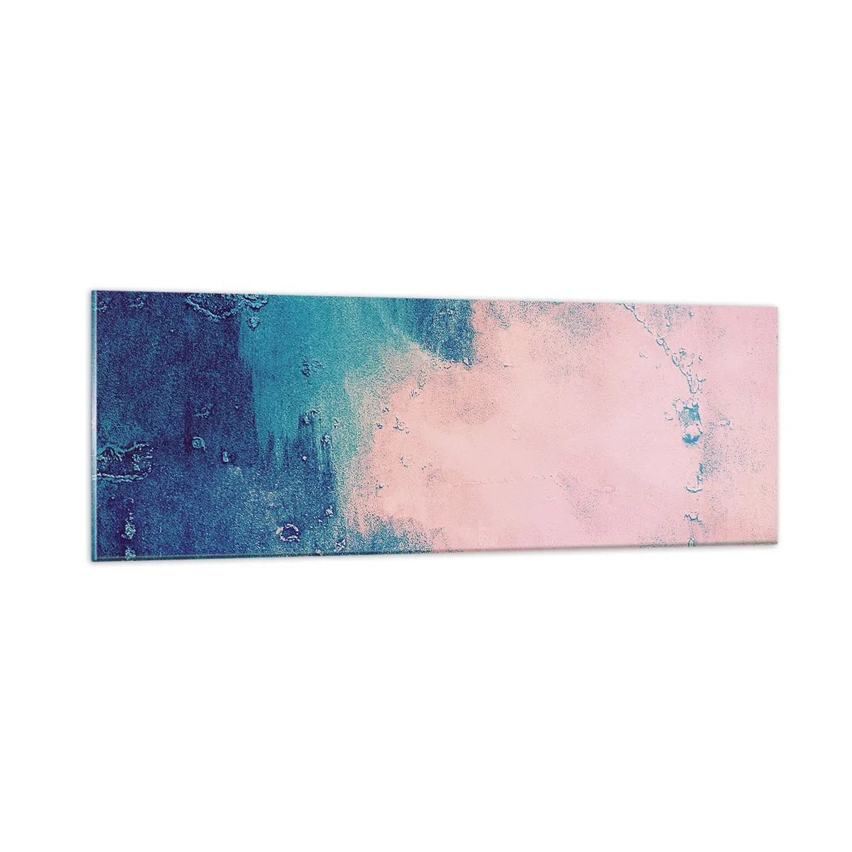 Quadro em vidro - Abraço azul - 90x30 cm