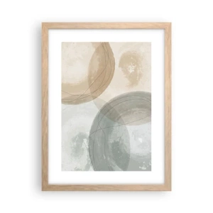 Pôster com moldura de carvalho claro - Difusão de Mundos - 30x40 cm