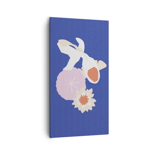 Quadro em tela - Composição de flores e botões - 55x100 cm