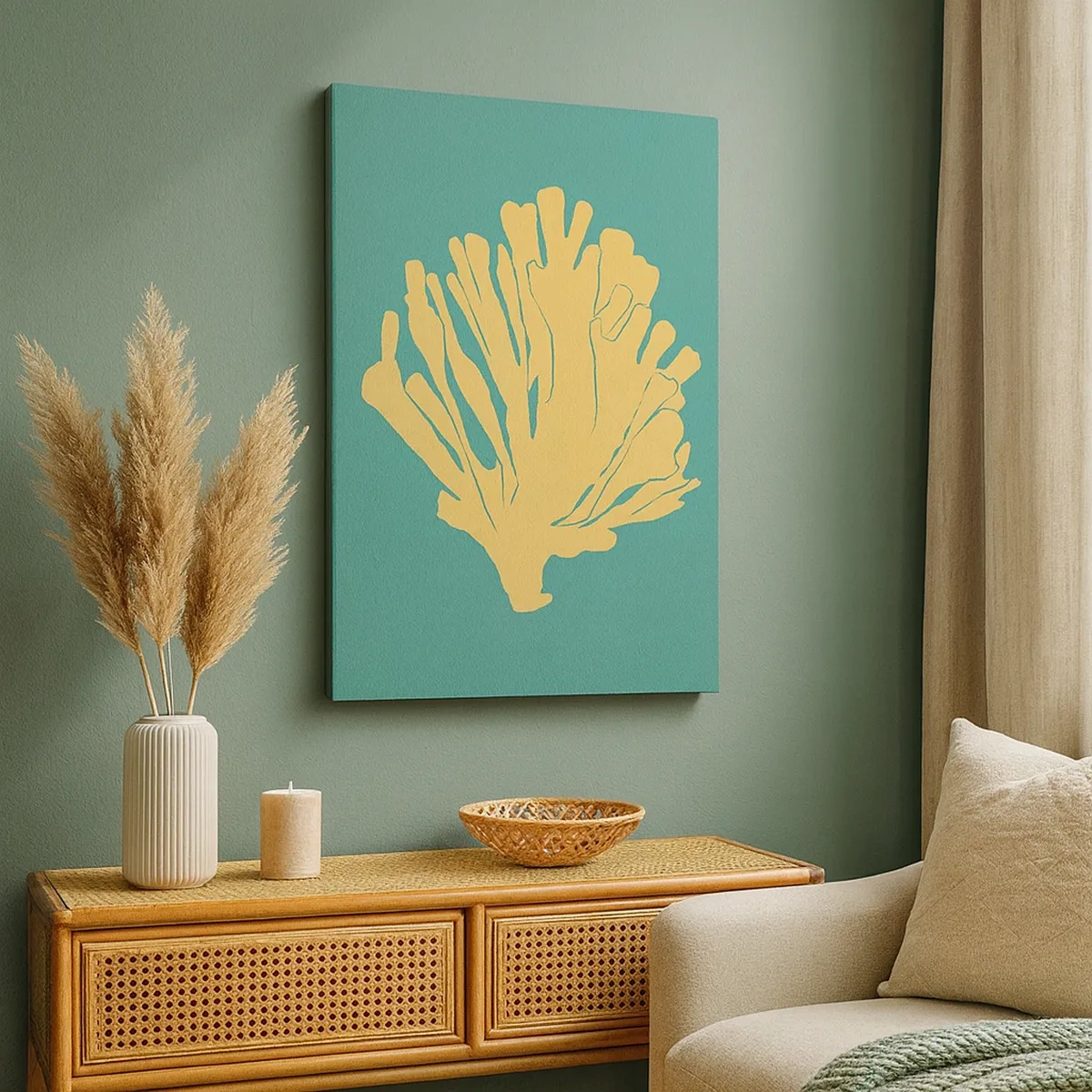 Quadro em tela - Arbusto florestal subaquático - 50x70 cm