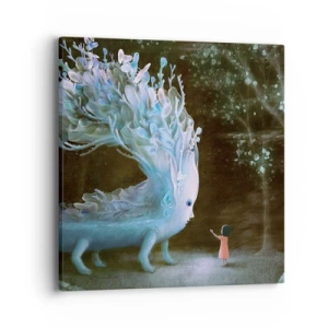 Quadro em tela - Encontro fantástico - 40x40 cm