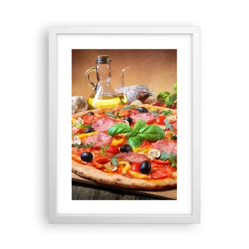 Pôster em moldura branca - Com um sabor verdadeiramente italiano - 30x40 cm