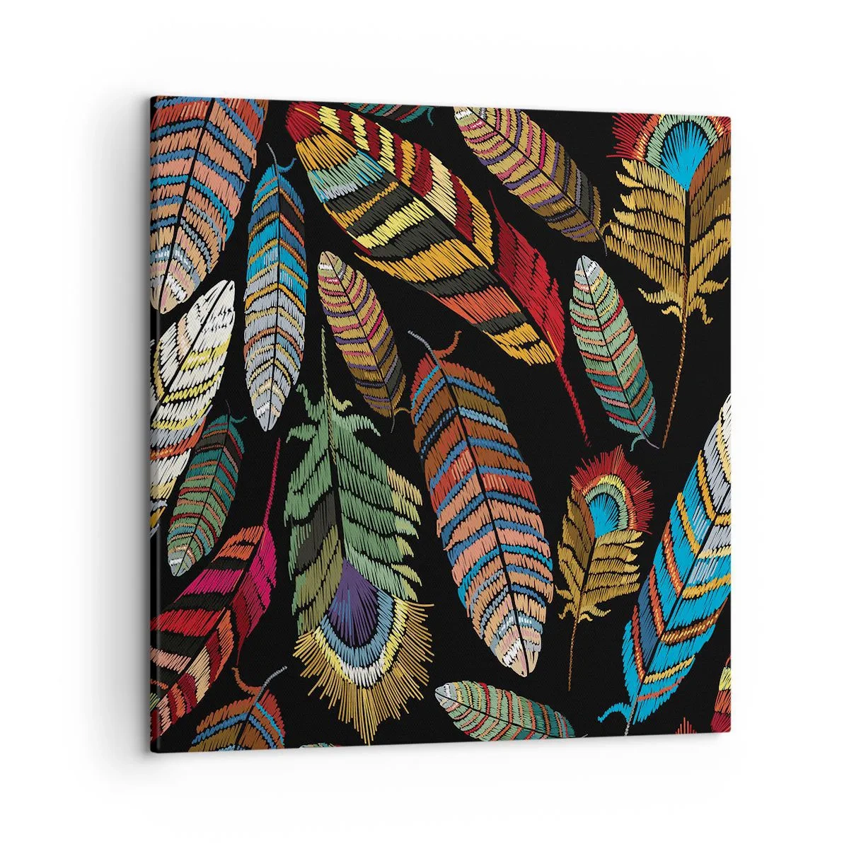 Quadro em tela - O carnaval dos pássaros - 50x50 cm