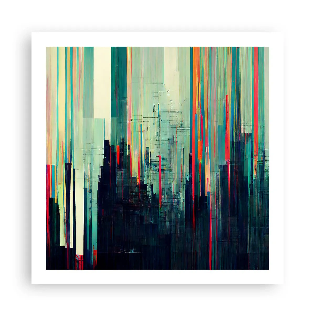 Pôster - Cidade futurista - 60x60 cm