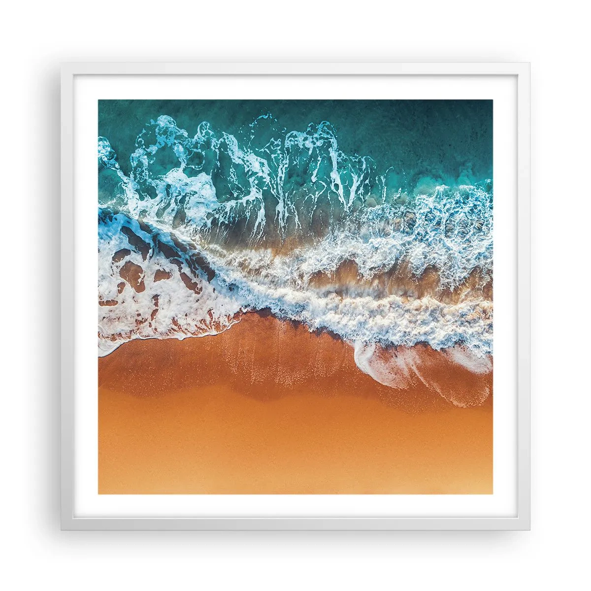 Pôster em moldura branca - Sempre em par - 60x60 cm