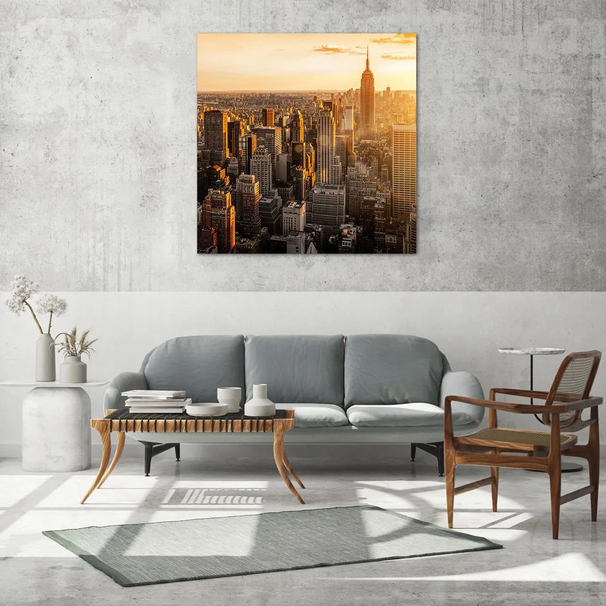 Quadro em vidro - Crescer ao sol - 40x40 cm