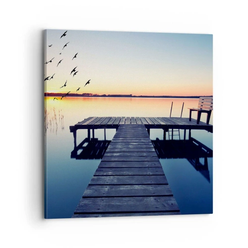 Quadro em tela - Foi um bom dia - 70x70 cm