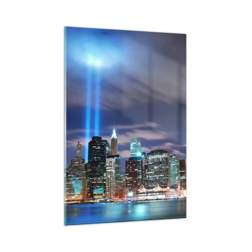 Quadro em vidro - Alcançar o céu com a luz - 80x120 cm