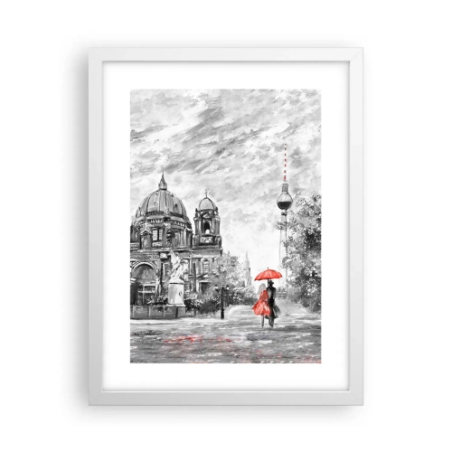 Pôster em moldura branca - Reunião em Berlim - 30x40 cm