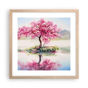 Pôster com moldura de carvalho claro - A festa da Primavera - 40x40 cm