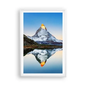 Pôster em moldura branca - Dois mundos - 61x91 cm