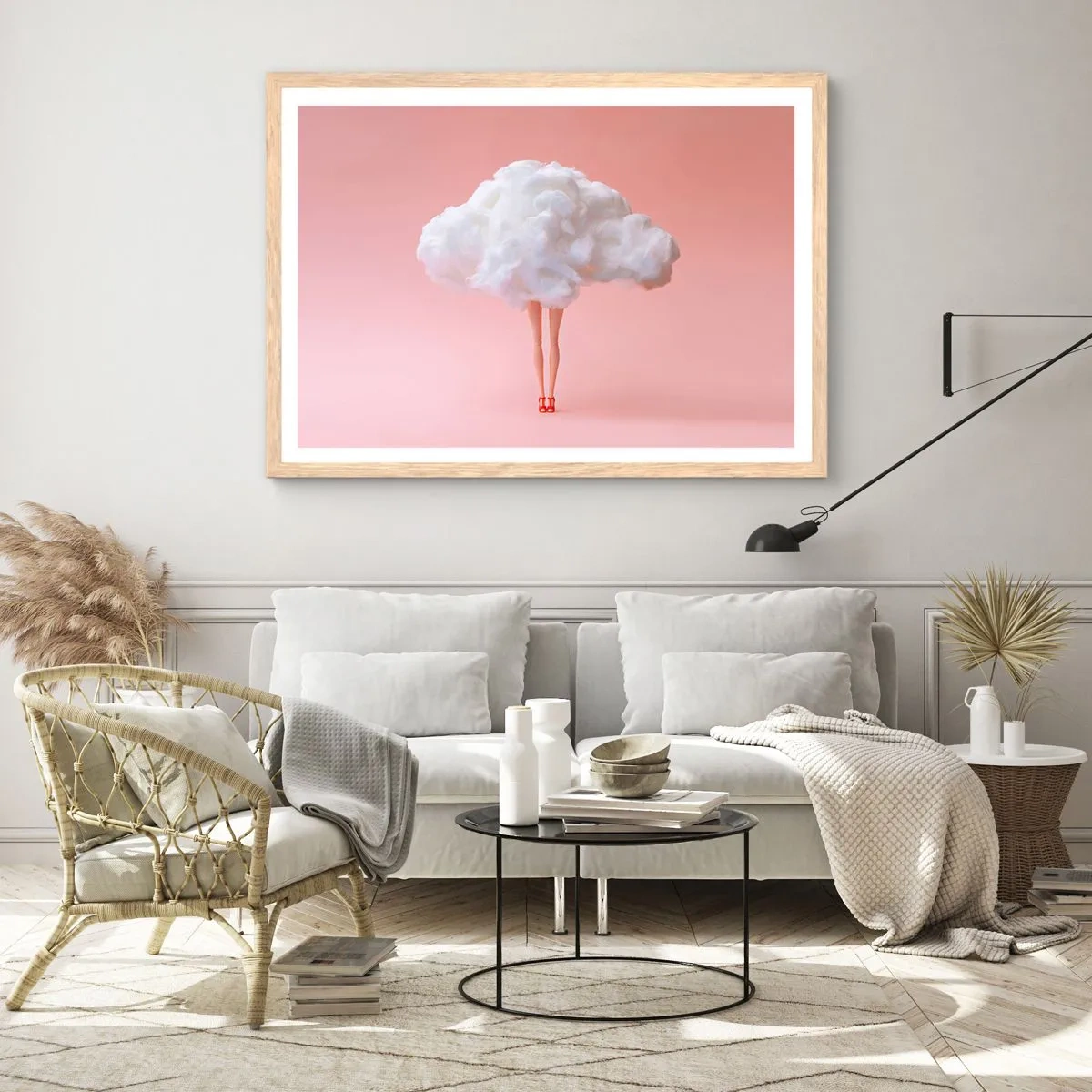 Pôster com moldura de carvalho claro - Doce promessa - 91x61 cm