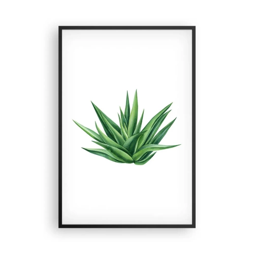 Pôster com moldura preta - Verde – força – vida - 61x91 cm