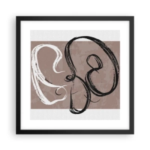 Pôster com moldura preta - Composição – a busca pela plenitude - 40x40 cm