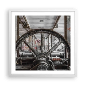 Pôster em moldura branca - A vida secreta da fábrica - 50x50 cm