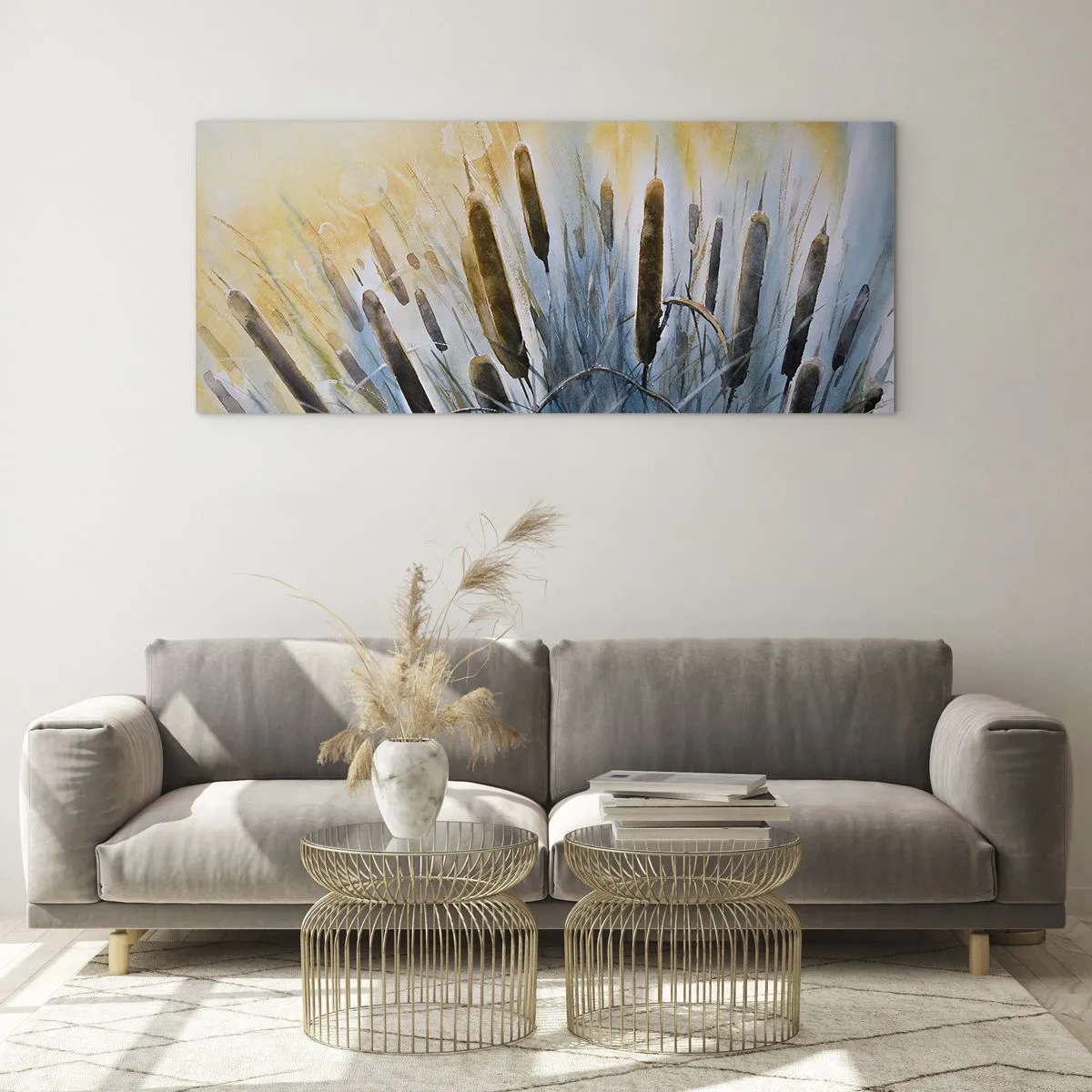 Quadro em vidro - O frio da água, o calor do sol - 100x40 cm