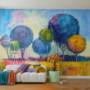 Papel de Parede Premium Canvas - Esfera - a forma ideal - Abstração, Paisagem, Gráficos - 450x315 cm