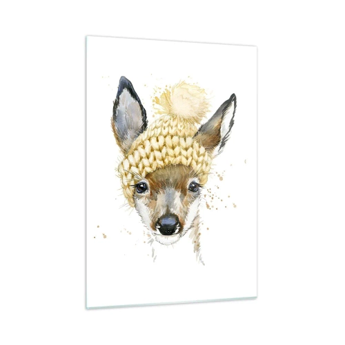 Quadro em vidro - Para o inverno na floresta - 50x70 cm