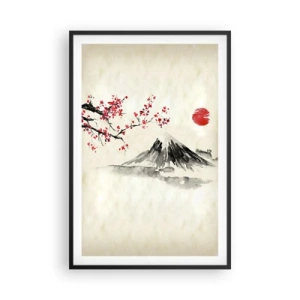 Pôster com moldura preta - Ame o Japão - 61x91 cm