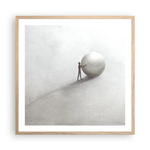 Pôster com moldura de carvalho claro - O Jogo da Vida - 60x60 cm