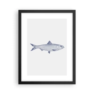 Pôster com moldura preta - Saudações dos mares do norte - 30x40 cm