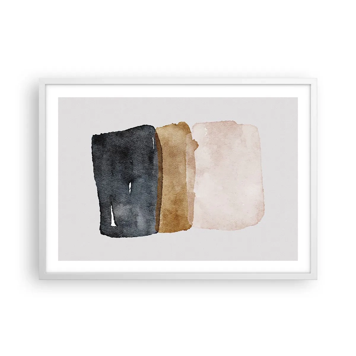 Pôster em moldura branca - Composição das cores da terra - 70x50 cm