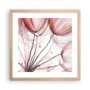 Pôster com moldura de carvalho claro - Antes da partida - 40x40 cm