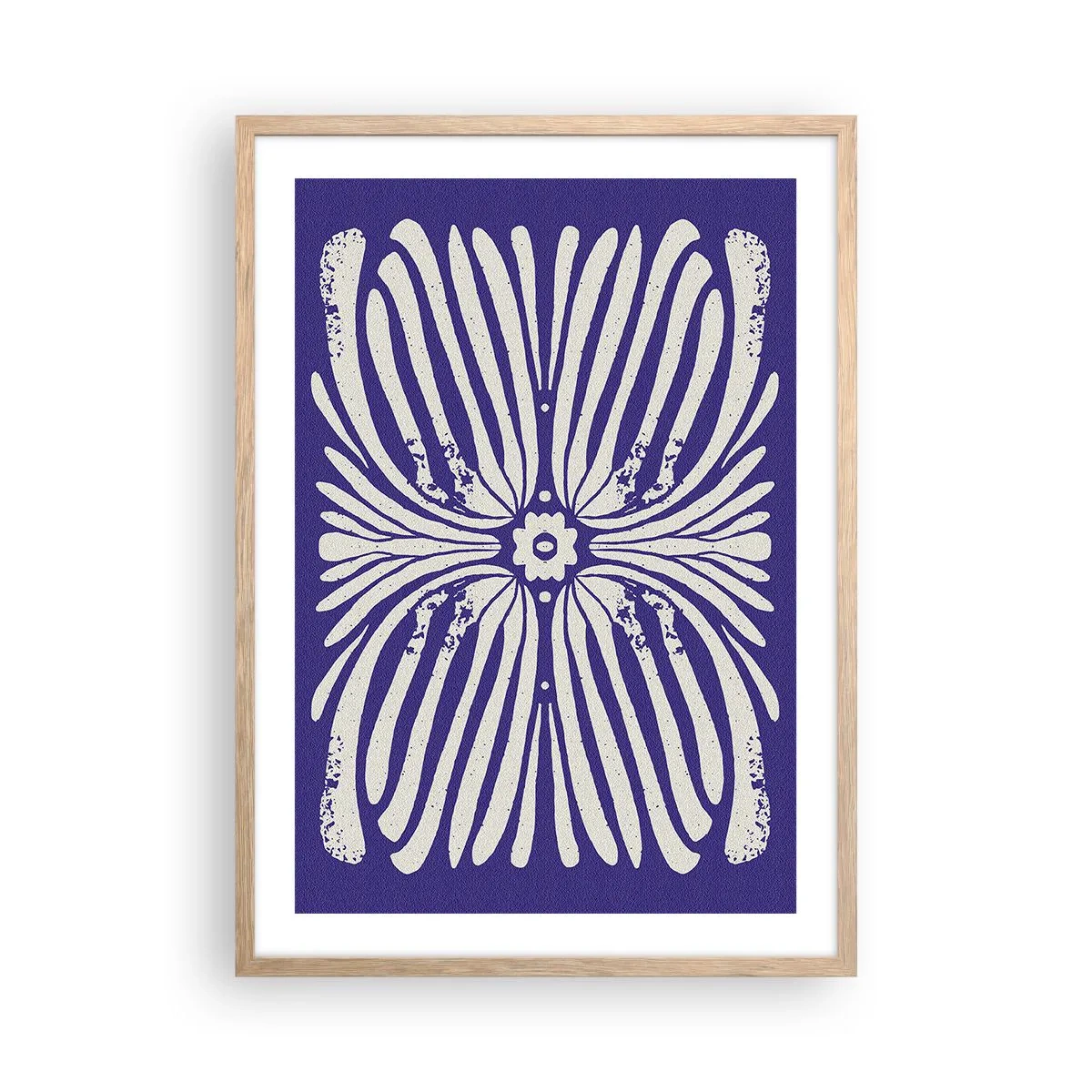 Pôster com moldura de carvalho claro - Inspirações étnicas - 50x70 cm