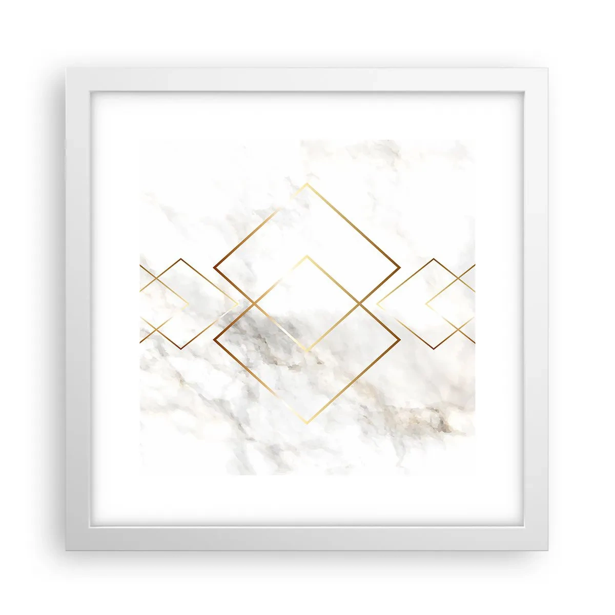 Pôster em moldura branca - Vista ao infinito - 30x30 cm