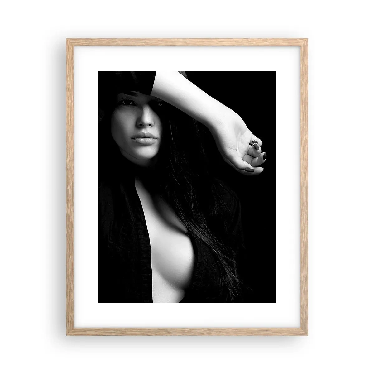 Pôster com moldura de carvalho claro - Escola de sedução - 40x50 cm