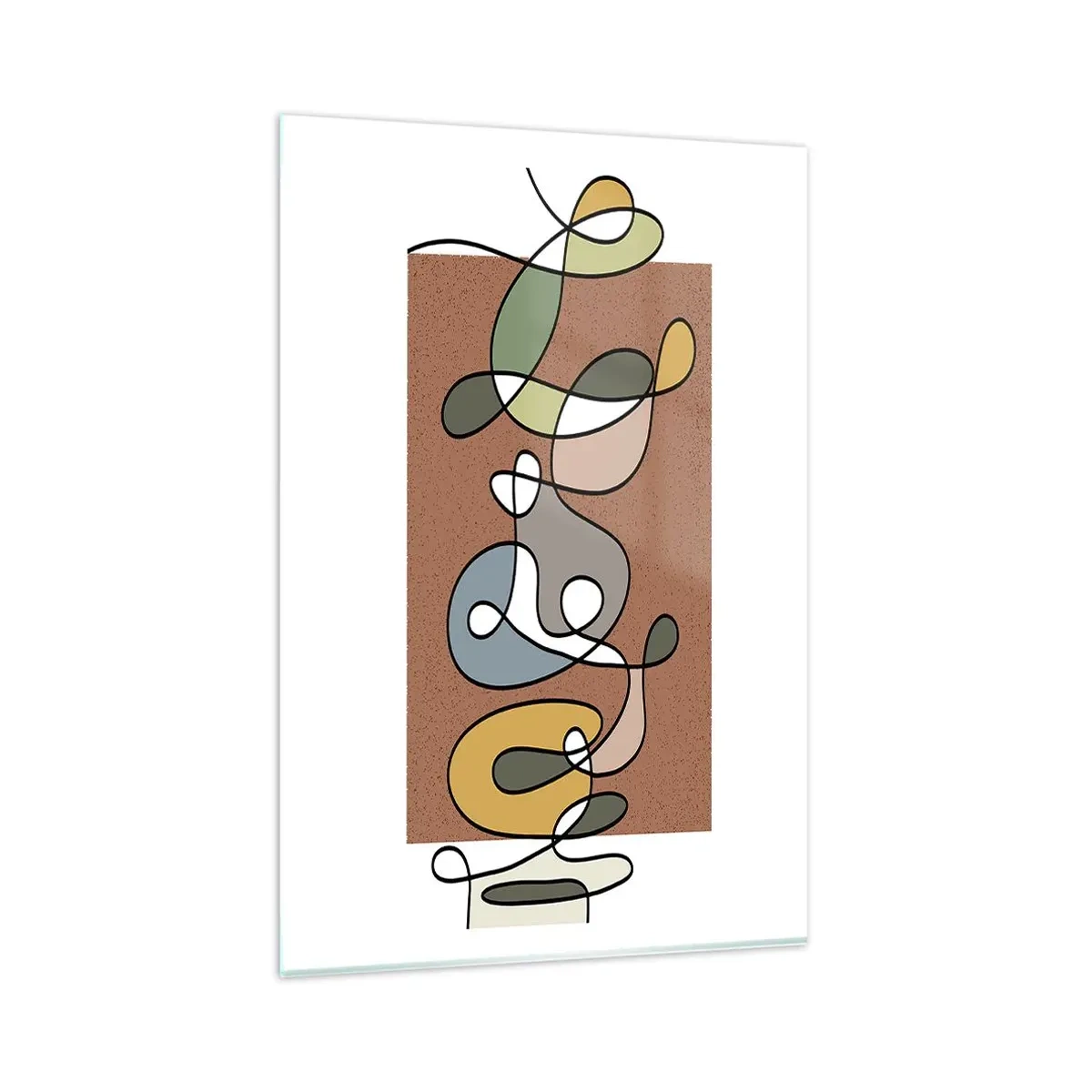 Quadro em vidro - Abstração que vale a pena sorrir - 80x120 cm