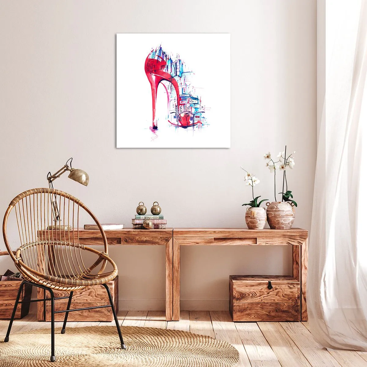 Quadro em tela - Elegância metropolitana - 60x60 cm