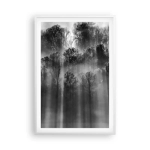 Pôster em moldura branca - Em correntes de luz - 61x91 cm