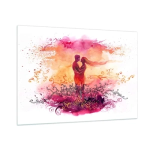 Quadro em vidro - Um coração! Eu não preciso de tão pouco... - 100x70 cm
