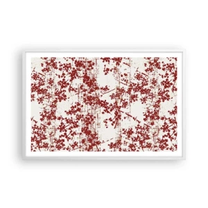 Pôster em moldura branca - Como chita antiga - 91x61 cm