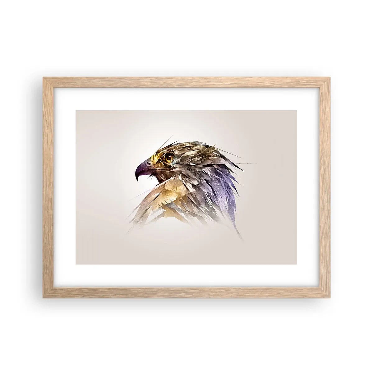 Pôster com moldura de carvalho claro - Retrato de um guerreiro - 40x30 cm