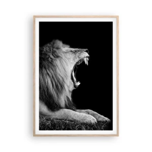 Pôster com moldura de carvalho claro - Sem dúvida alguma - 70x100 cm