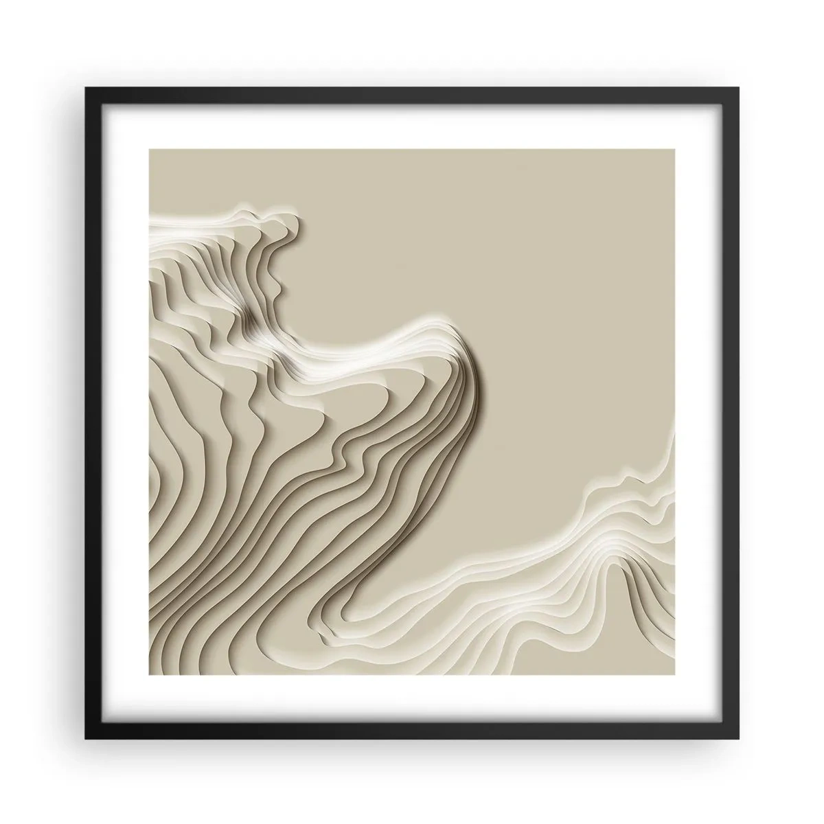 Pôster com moldura preta - Topografia da arte - 50x50 cm