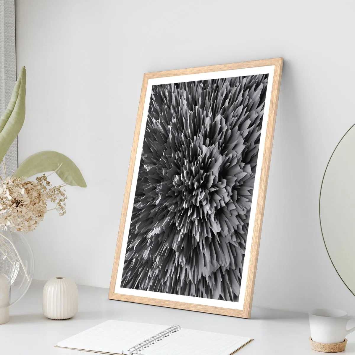 Pôster com moldura de carvalho claro - Não pode ficar mais difícil do que isso - 50x70 cm