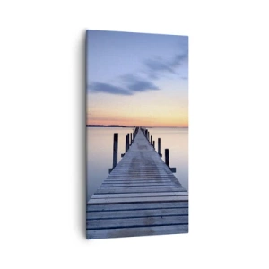 Quadro em tela - A calma de um crepúsculo sereno - 55x100 cm