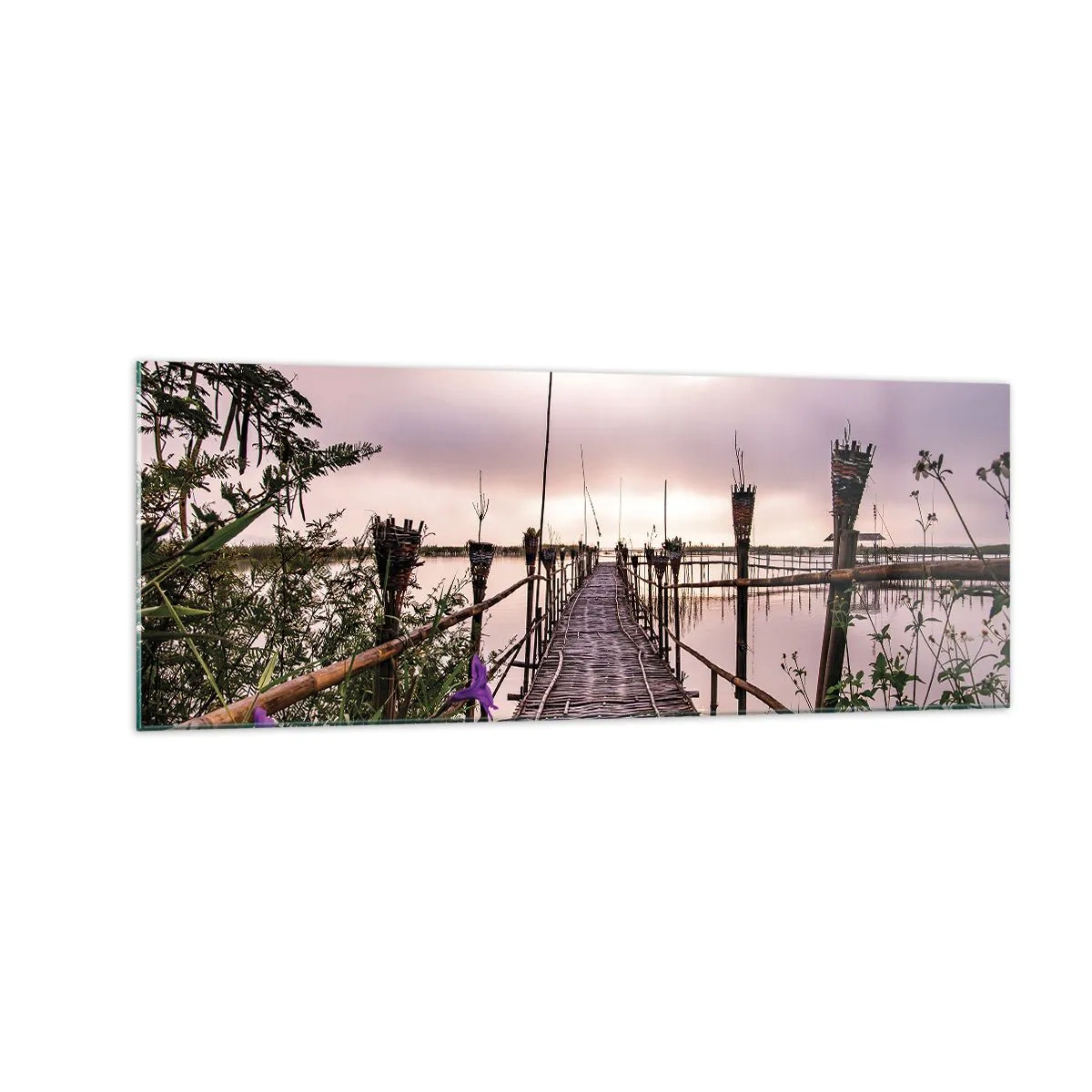 Quadro em vidro - Paz e tranquilidade da Ásia - 140x50 cm