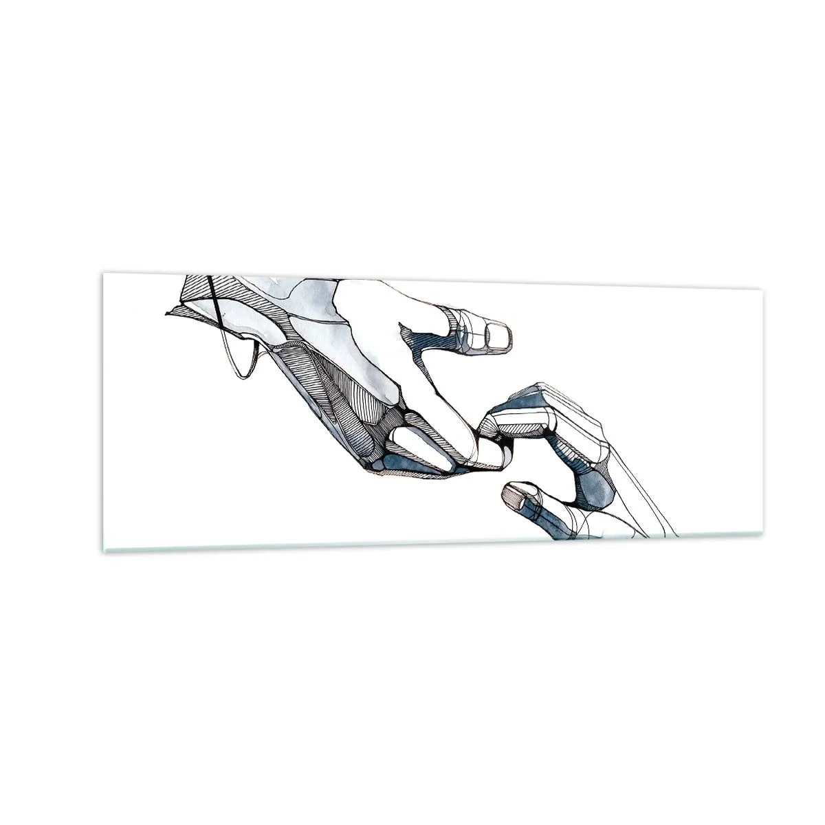 Quadro em vidro - Um bom gesto - 140x50 cm